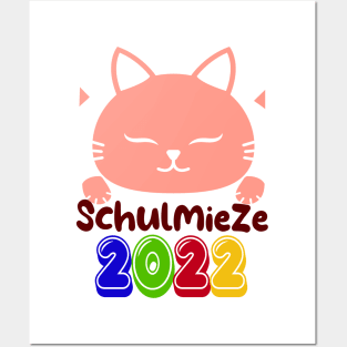 Schulbeginn Katze Schulkatze 2022 T shirt Posters and Art